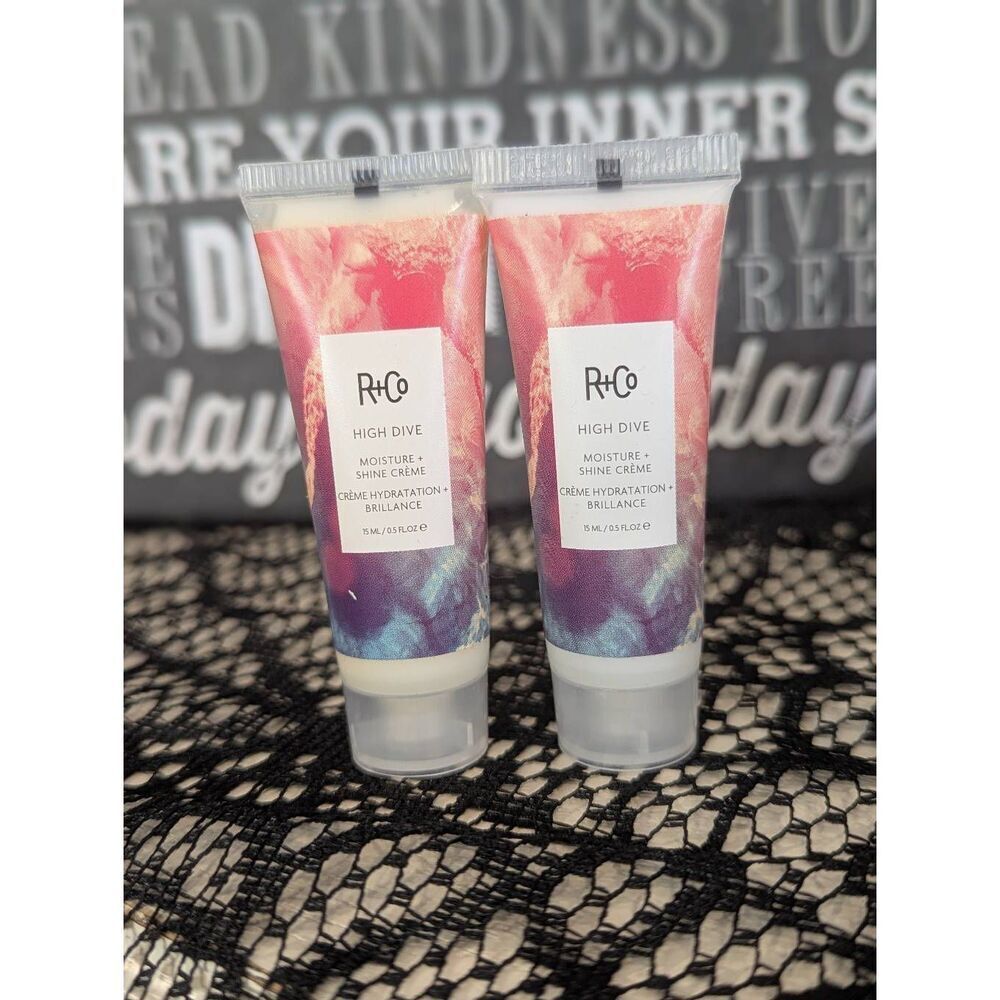 3/30 R+Co High Dive Moisture + Shine Creme Hair Styling Products Mini Travel